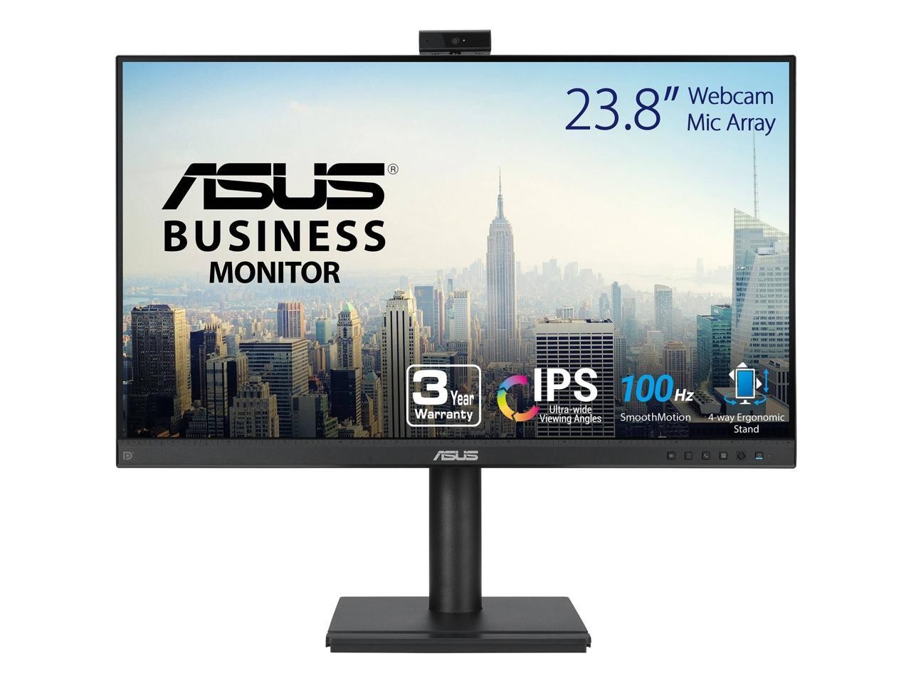 Asus BE249QFK 24" Class Webcam Full HD LED Monitor - 16:9 - 23.8" Viewable -