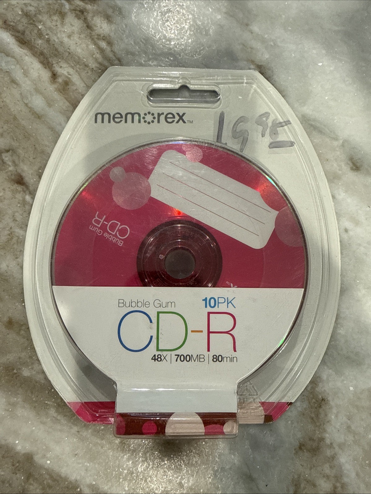 Memorex Bubble Gum Recordable 48x speed 700MB 80 min CD-R Discs 10-Pack