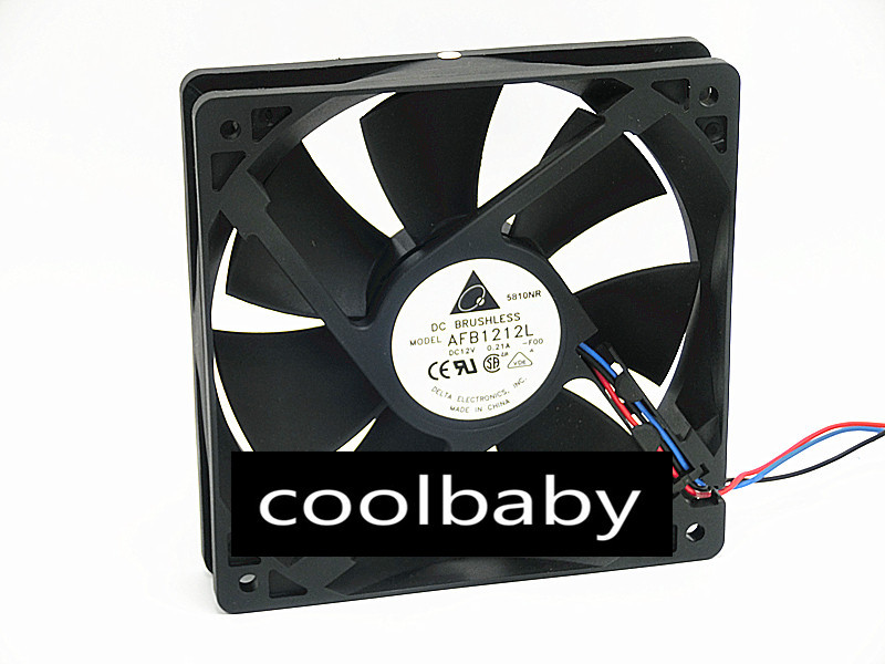 delta 3wire AFB1212L 12025 12V 0.21A Cooling fan 120*120*25mm
