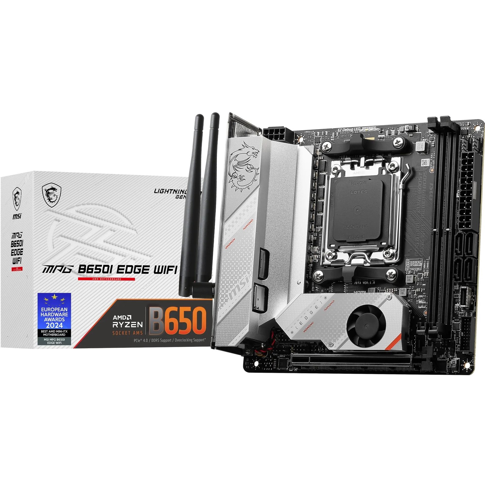 MSI MPG B650I EDGE WIFI AMD AM5 M-ITX Motherboard, 2x DDR5 ~64GB, 1x PCI-E...