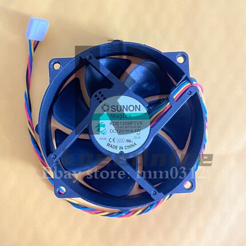 New SUNON MagLev KDE1209PTVX 92mm x 25mm 12V 0.37A Cooling Fan 4.4W 4Pin