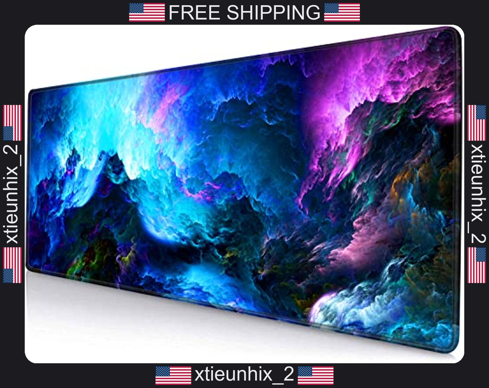 Large Gaming Mouse Pad 31.5x11.8 inch Non-Slip Rubber Base Desk Mat