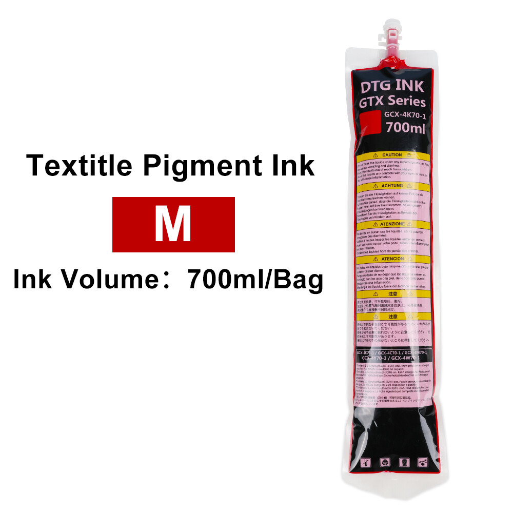 700ml Ink Bag with Textile ink DTG ink for Brother GTX Pro printer