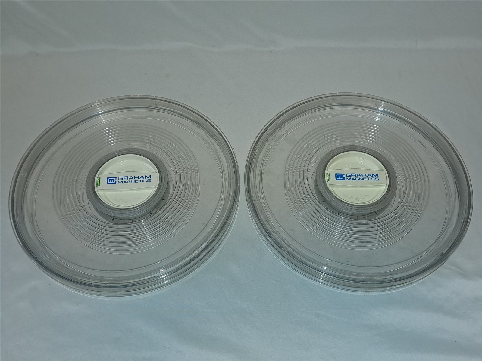 2 Graham Magnetics Storage Cases for 9-Track 10.5" Computer Data Tape Reels