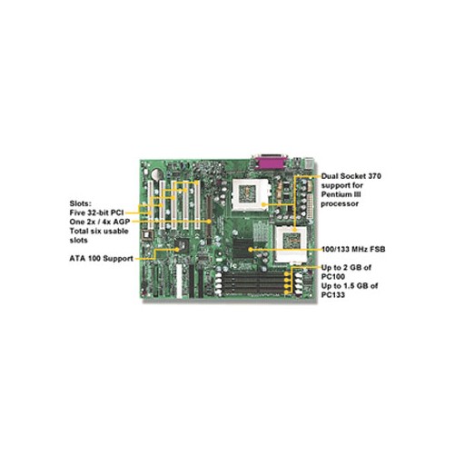 Tyan S2507T Tiger 230T dual socket 370 motherboard Via Apollo Pro 133 chipset. S