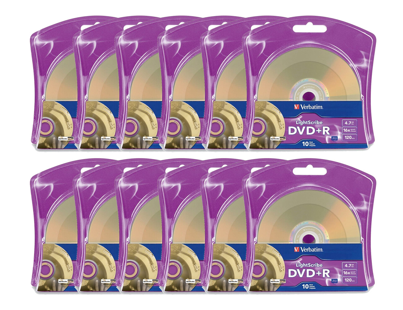 Verbatim Light Scribe DVD+R Blank Media 120pk - Laser Etch Prints Direct to Disc