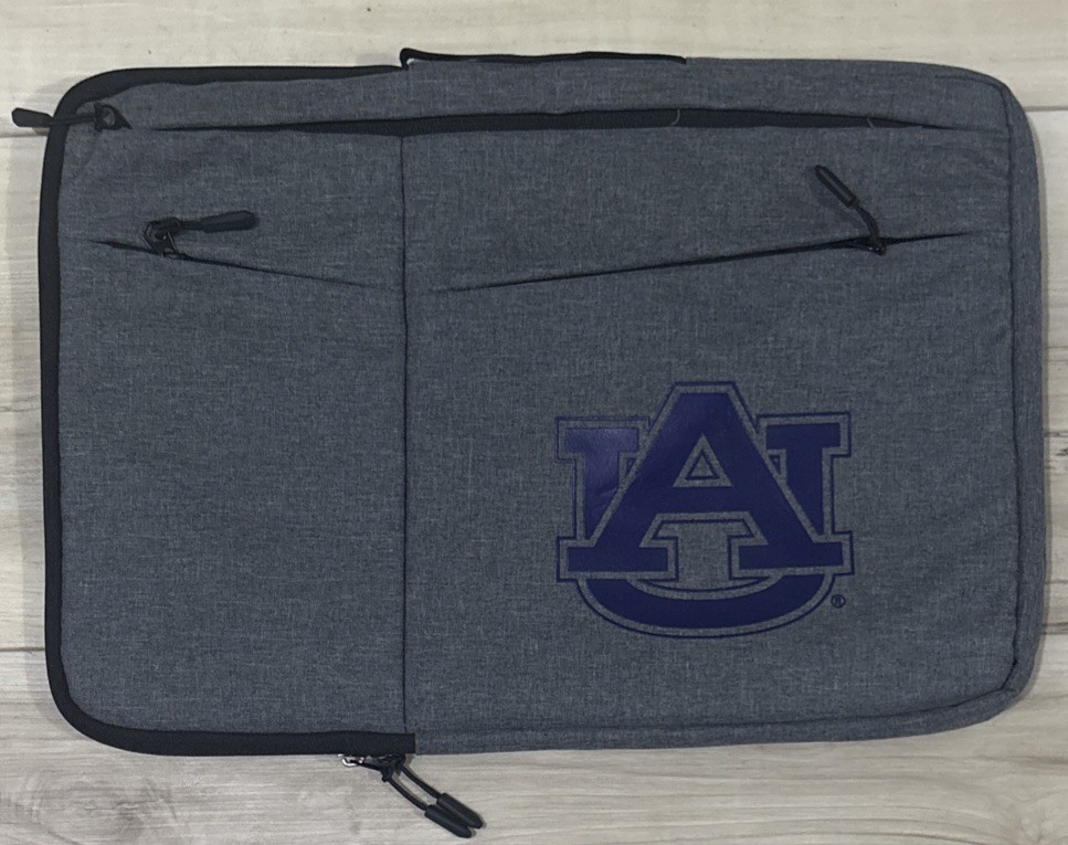 Auburn University Zippered Laptop Bag / Soft Case with Multiple Pockets & Handle