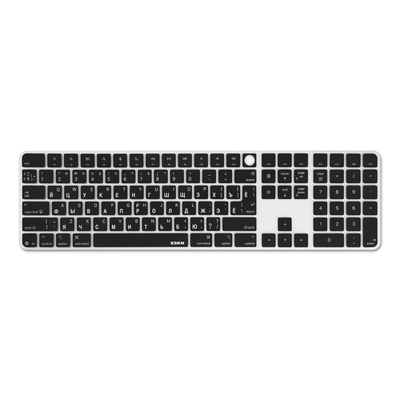XSKN Russian Keyboard Cover for 2024 iMac Magic Keyboard and Numeric A3119 M4