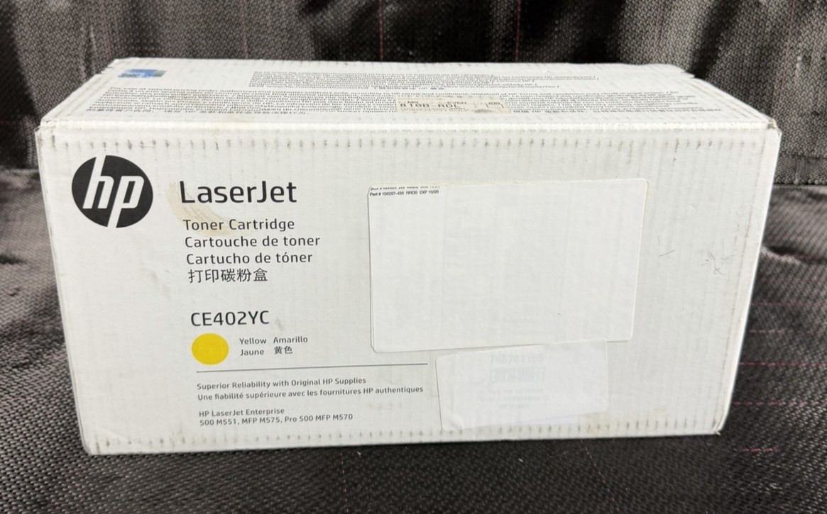 New Sealed Genuine OEM HP CE402YC Yellow Toner 507A LaserJet MFP M575 *ShipsFast