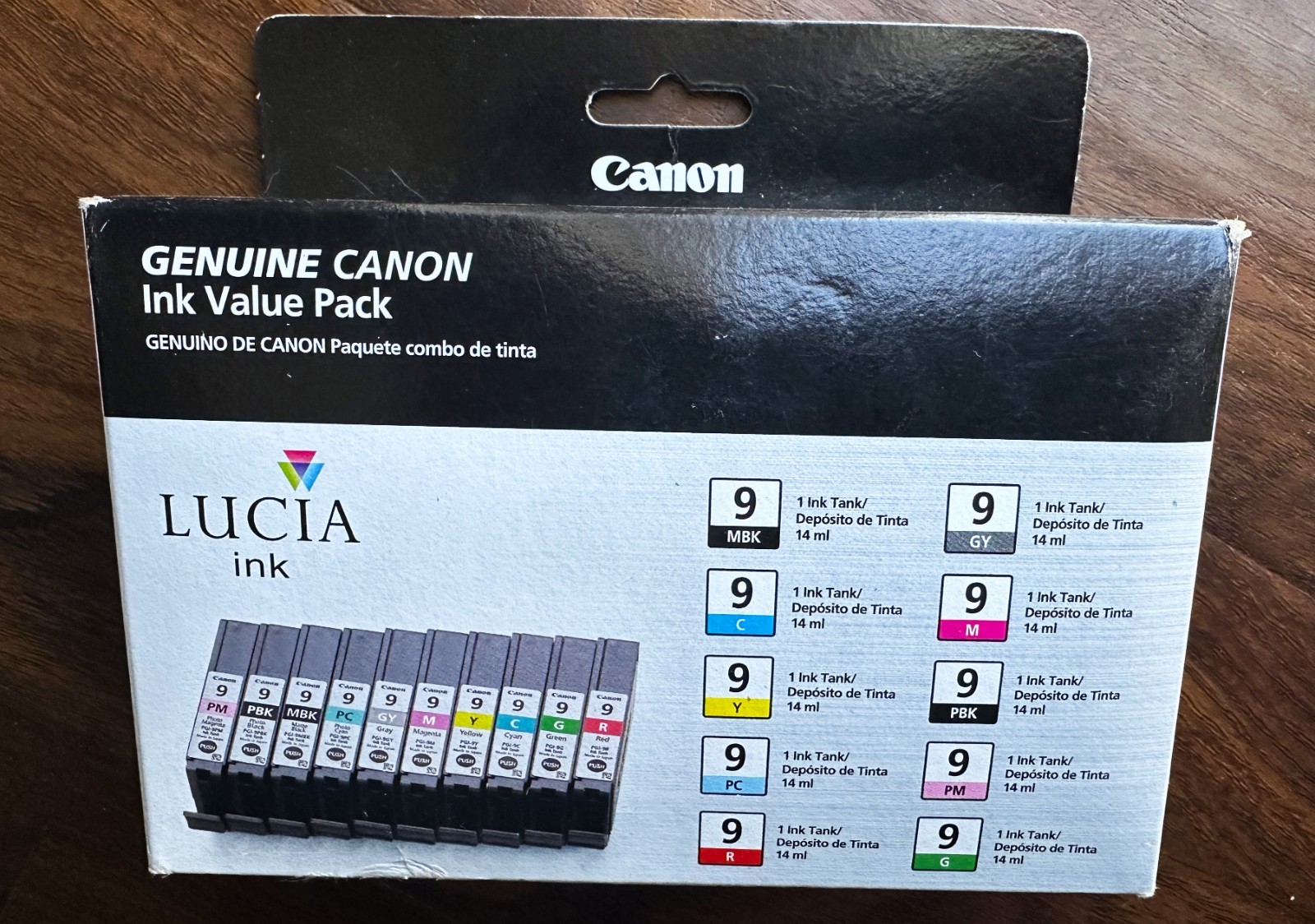 NIB 10PK GENUINE CANON PIXMA PGI-9 BLACK & COLOR Pro9500 INK CARTRIDGE TANK OEM