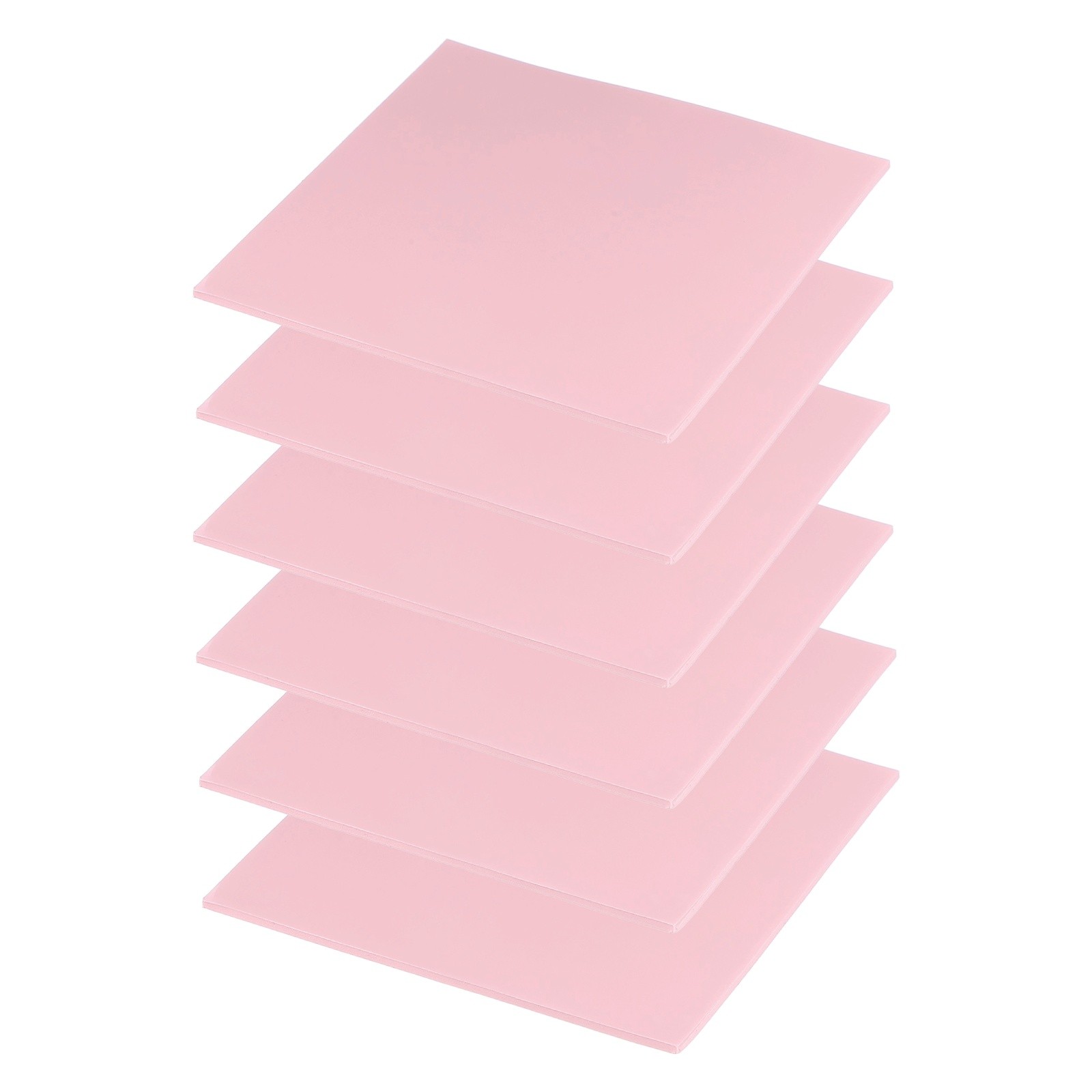 6 Pcs Thermal Pads 100x100x2mm for CPU GPU M.2 SSD NVMe Pink