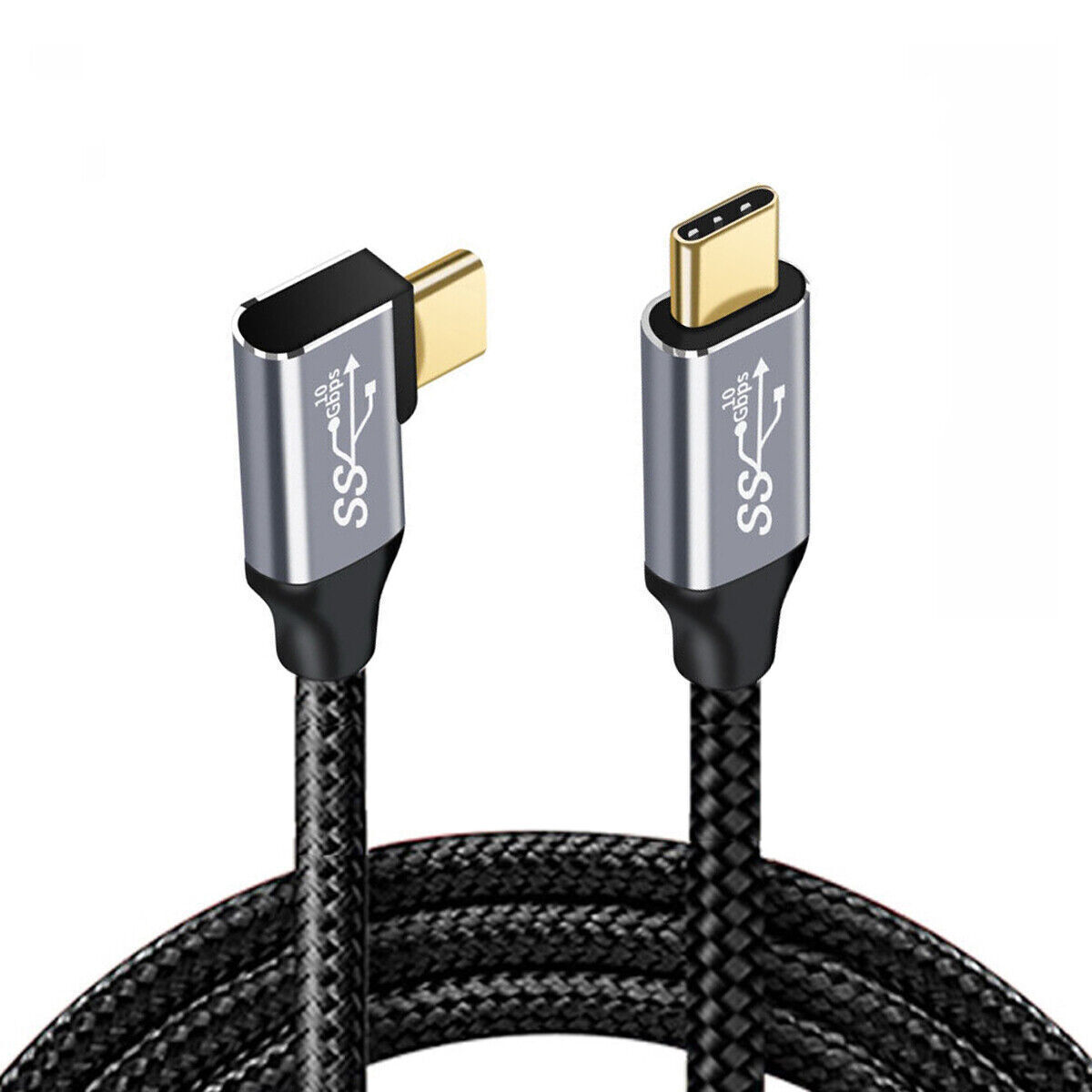 NFHK  Type-C USB-C Male to Male Right Angled USB3.1 10Gbps 100W 90 Degree Cable
