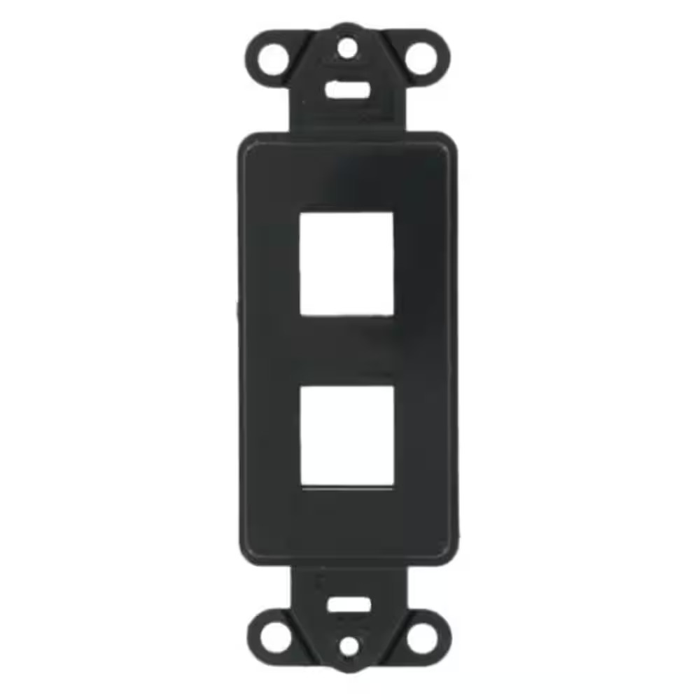 1-Gang Decora Quickport 2-Port Insert in Black 41642-E