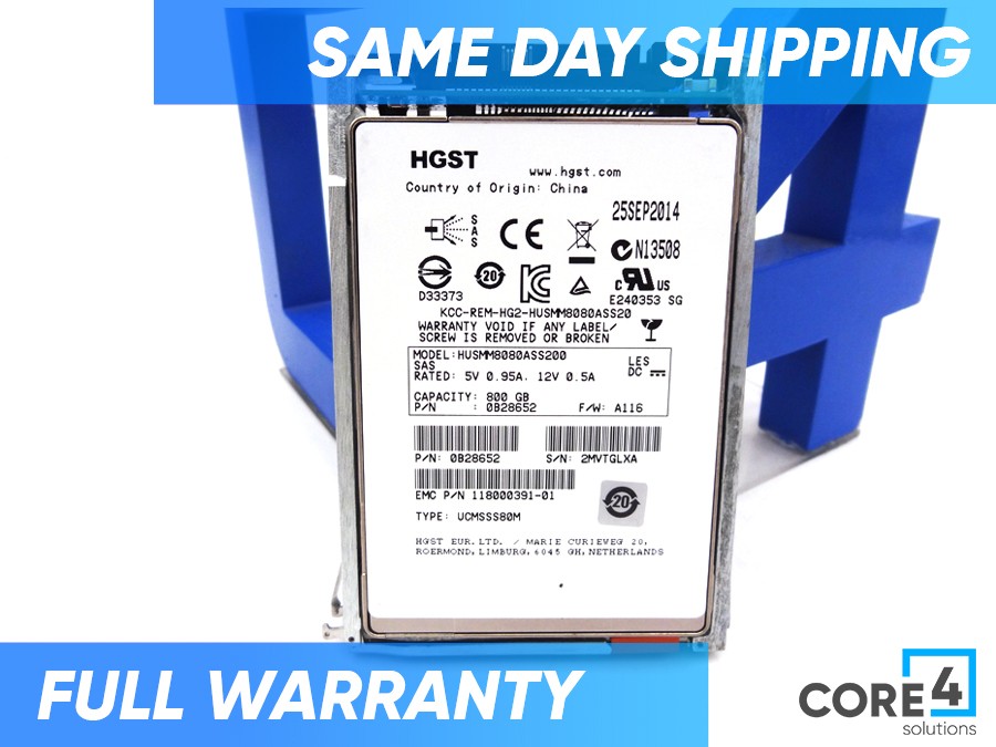 EMC 005050800 800GB 2.5IN VNX SSD
