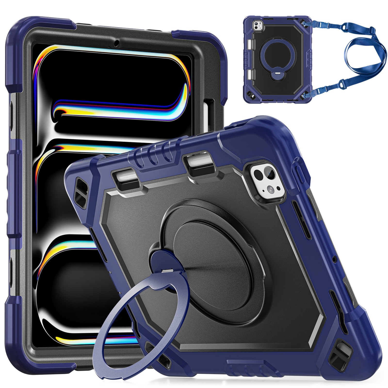 360° Rotation Aluminum Handle Kickstand Case for iPad Pro 11" M4/M5 (2024/2025)