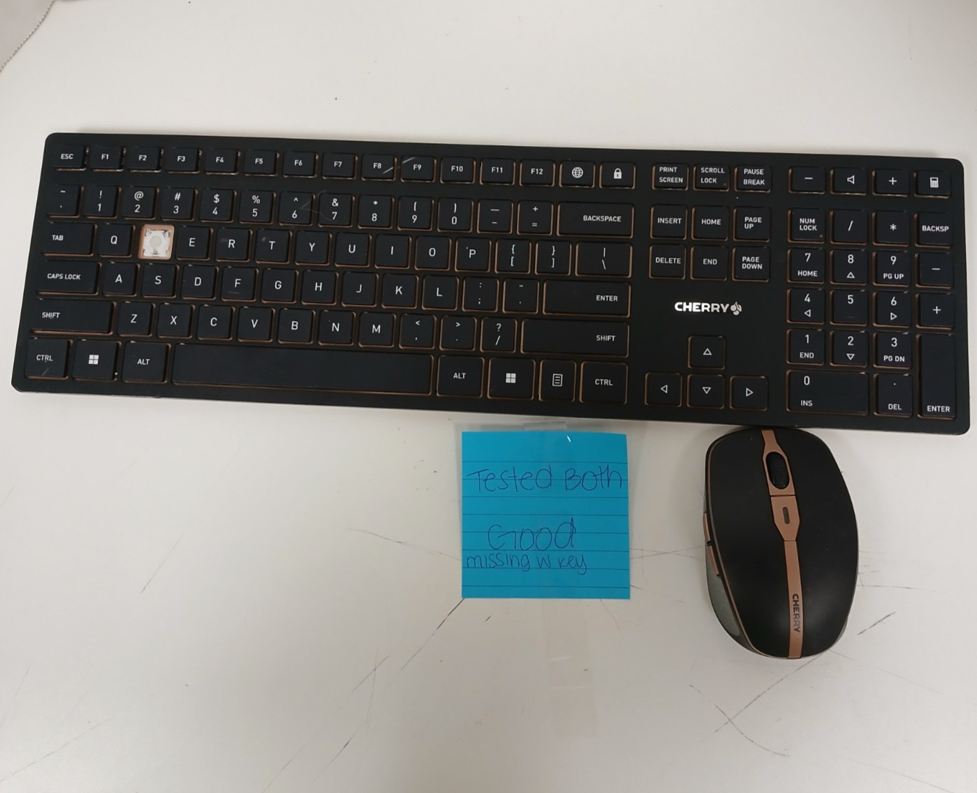 Cherry DW 9100 Slim Rechargeable Wireless Desktop Keyboard and Mouse Combo  READ