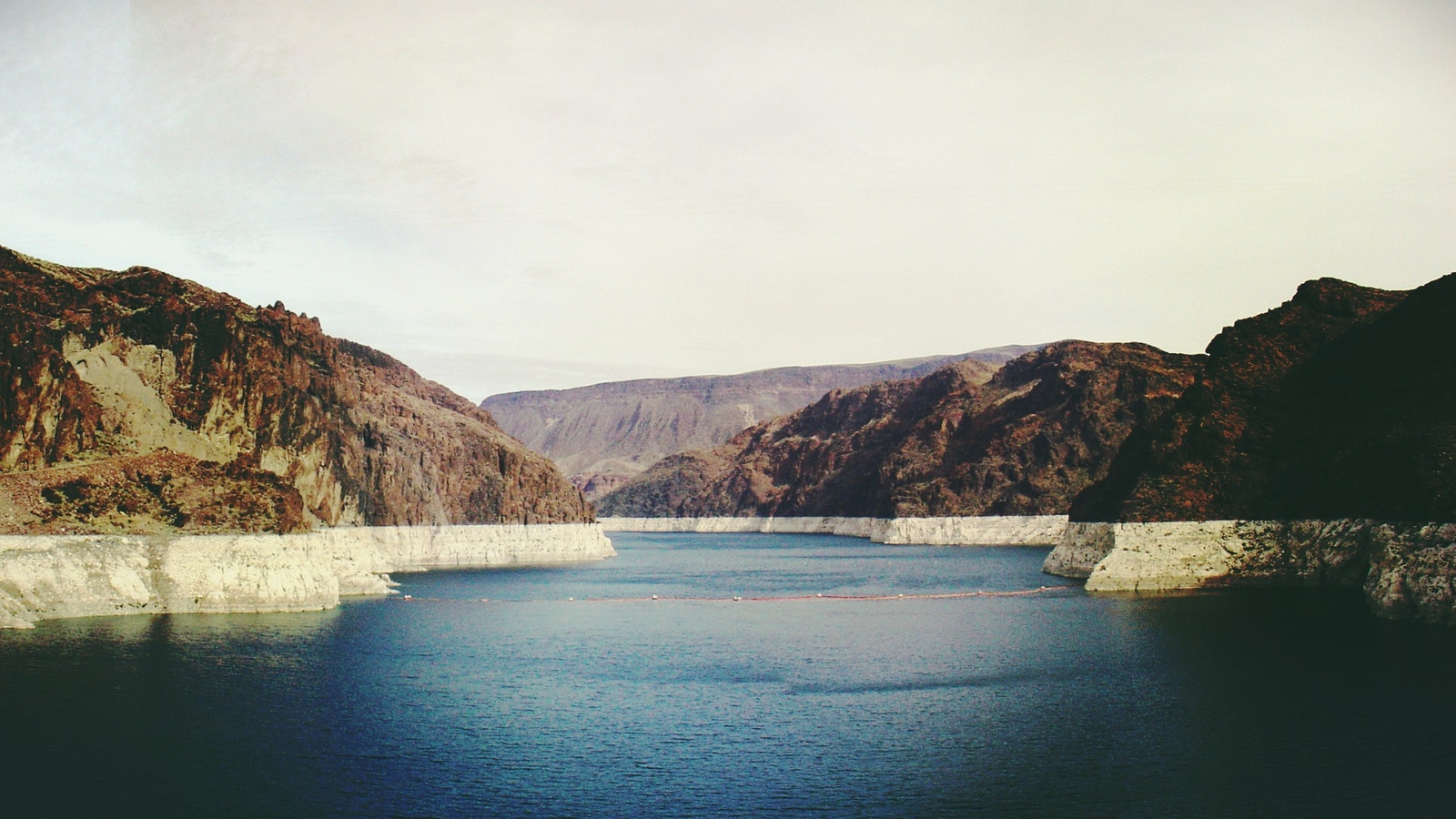 Landscape mountains reservoir river colorado hoover dam Custom Gaming Mat Desk