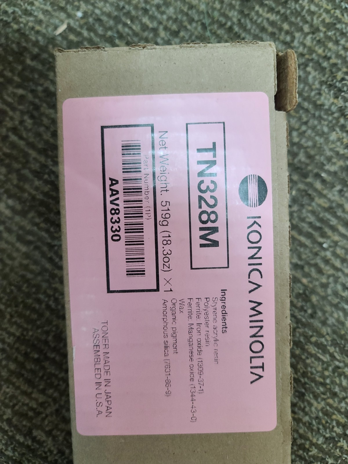 Genuine Konica Minolta TN328M C250i/C360i Magenta Toner Cartridge AAV8330