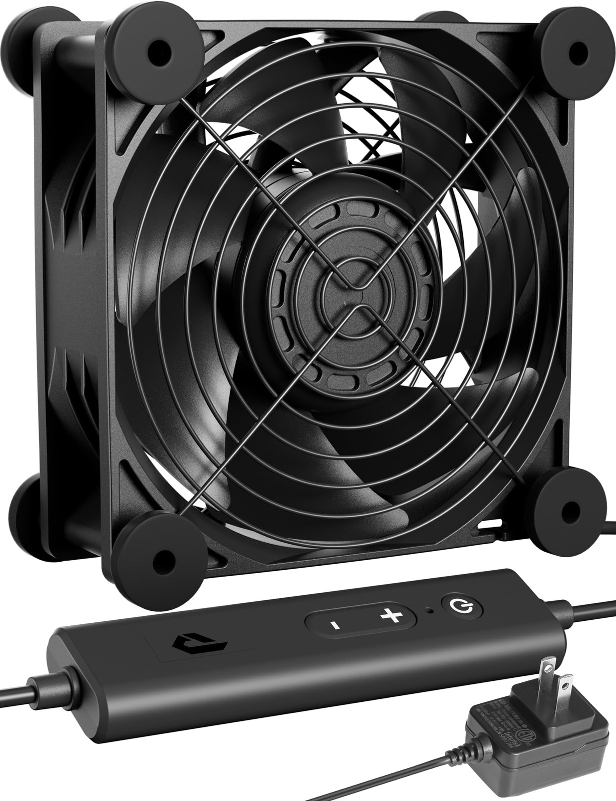 12V 120mm Muffin Fan, 5-Speed Adjustable - Dual Ball Bearing, 60000H Lifespan -