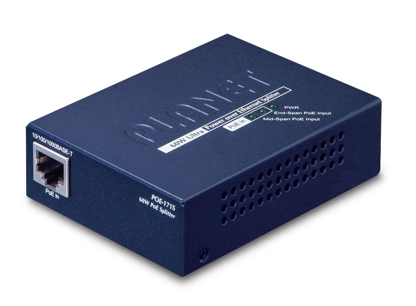 Planet POE-171S Single Port 10/100/1000Mbps Ultra POE Splitter 12V/19V/24V ~E~