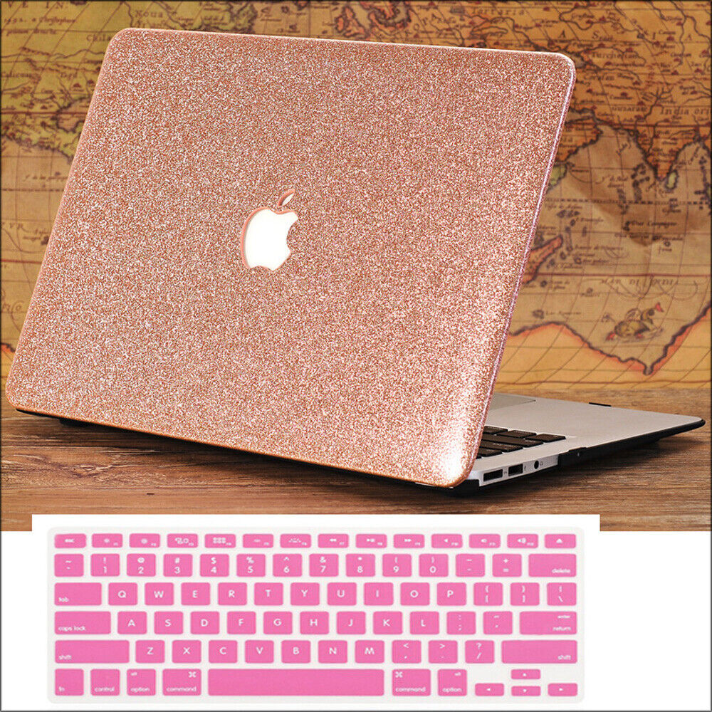 PU Bling Shiny Glitter HardCase/Keyboard Skin for MacBook Air Pro 11 13 14 15 16