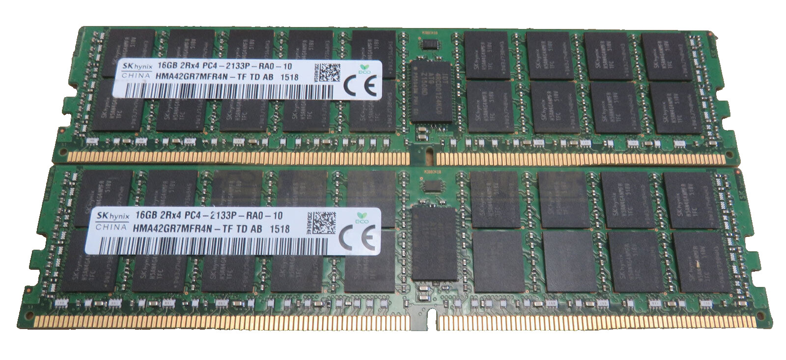  Hynix 2 x 16GB DDR4 2Rx4 PC4-2133P Server Memory RAM HMA42GR7MFR4N-TF