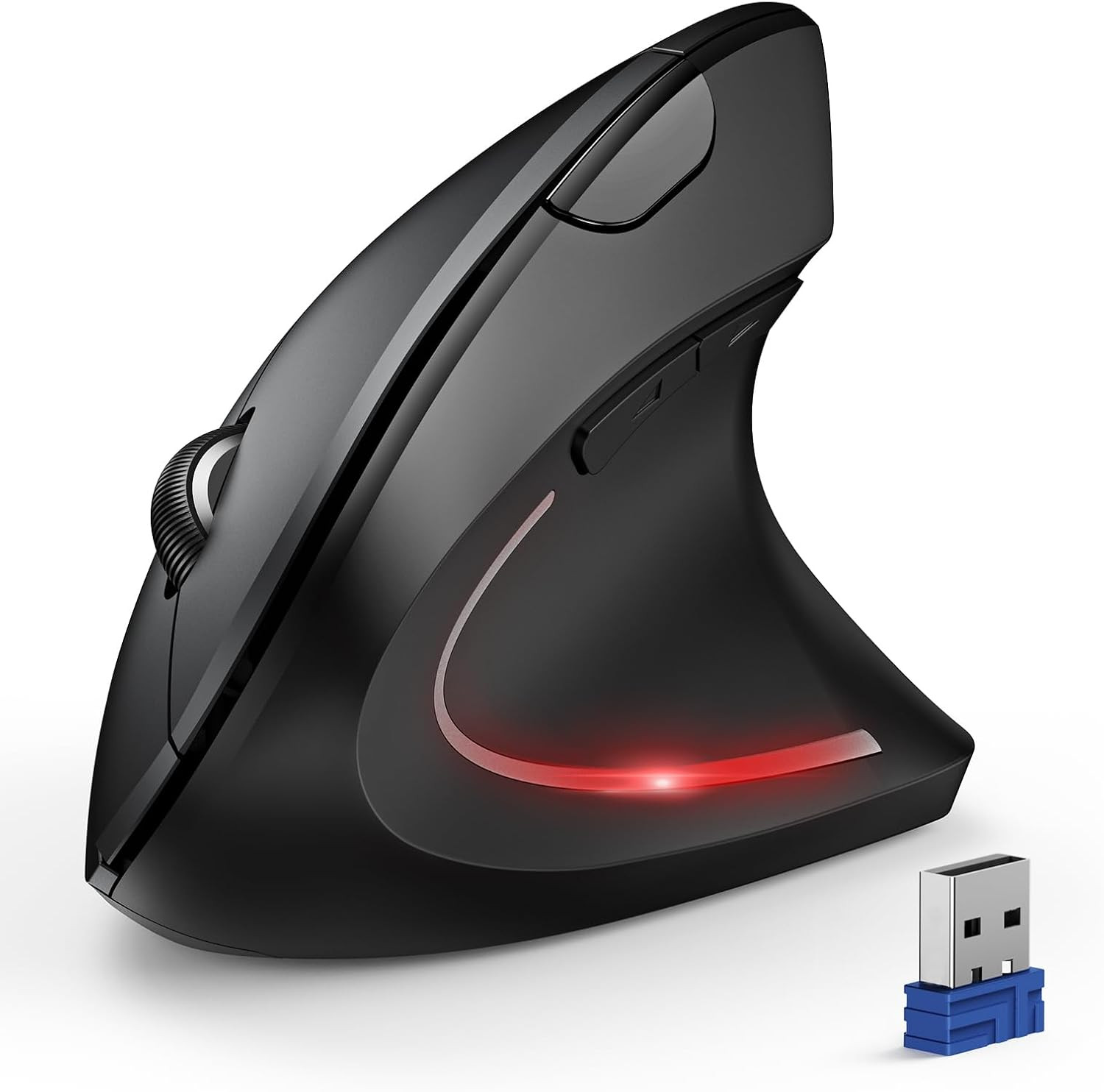 Ratón ergonómico, ratón vertical inalámbrico Bluetooth, 4800 DPI