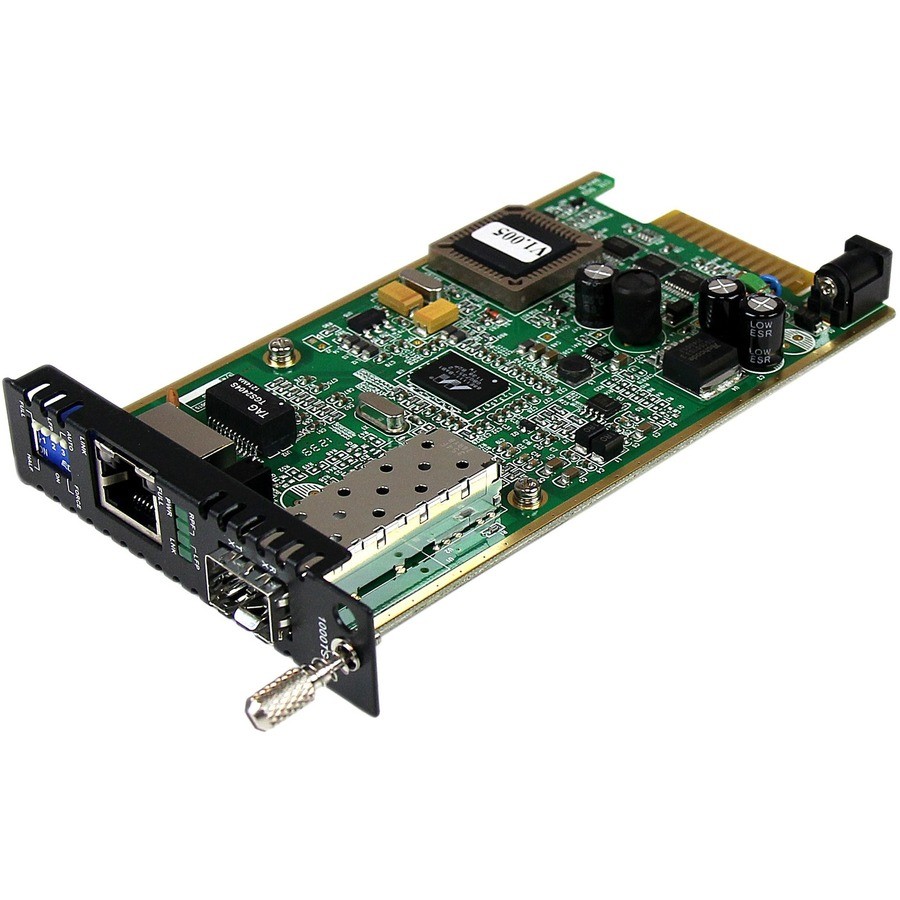 StarTech Gigabit Ethernet Fiber Media Converter Card Module with Open SFP Slot,
