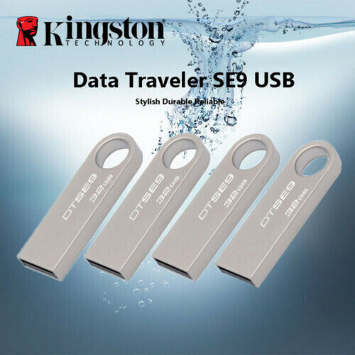 Kingston Silver&Gold DTSE9 16GB Metal UDisk USB 2.0 Flash Drive Memory Pen Stick