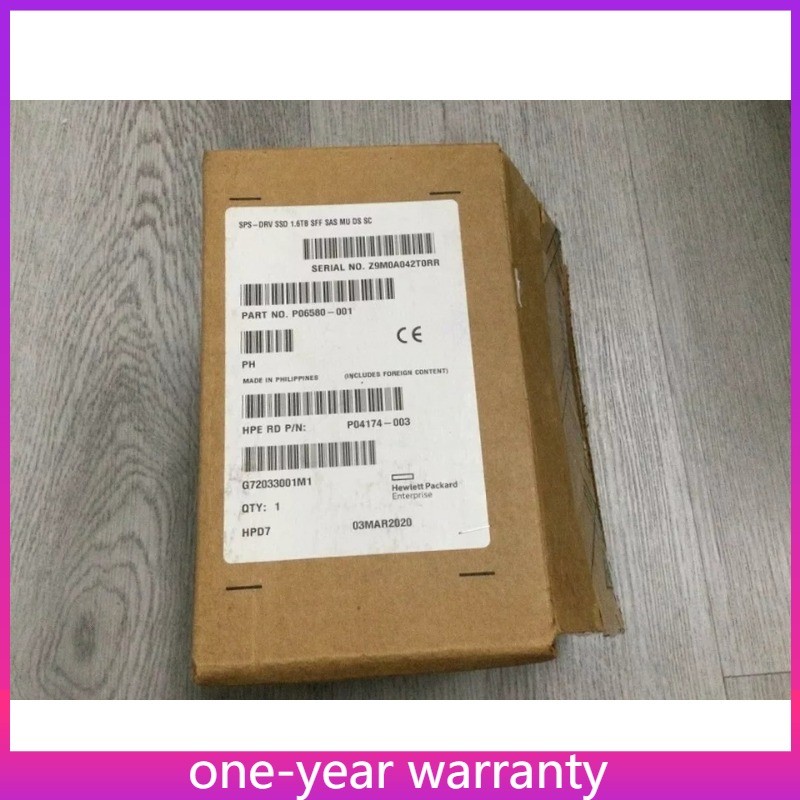 NEW HPE P04533-B21 P06580-001 2.5'' 1.6TB SSD SAS 12G MU GEN10 Solid State Drive