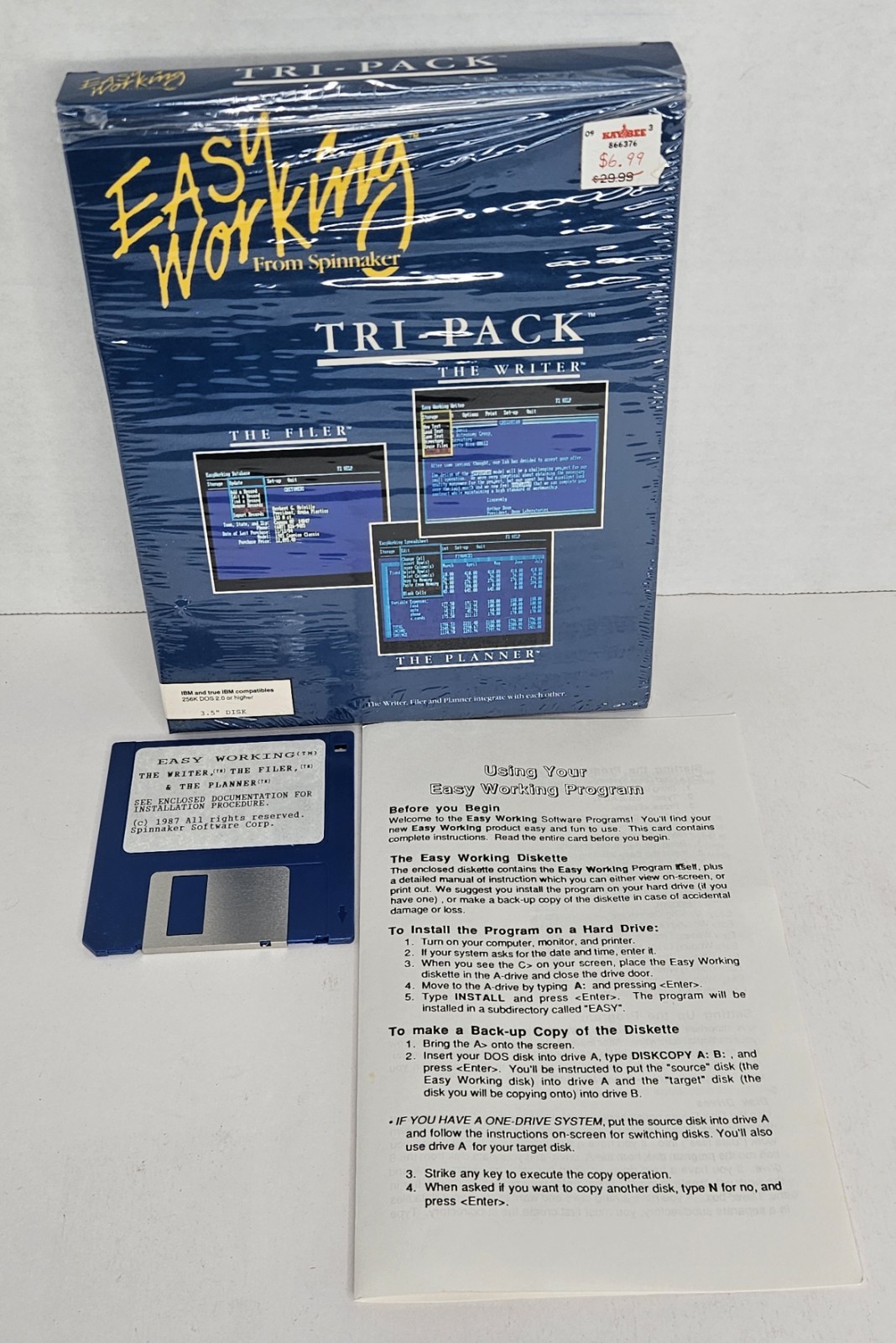 Easy Working The Writer for IBM  Spinnaker Vintage Software 