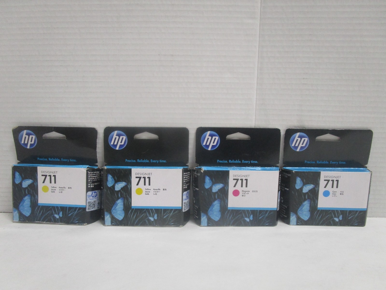 4-HP 711 CZ130A CZ131A CZ132A  Ink Cartridges 38ml Cyan Magenta Yellow DATED