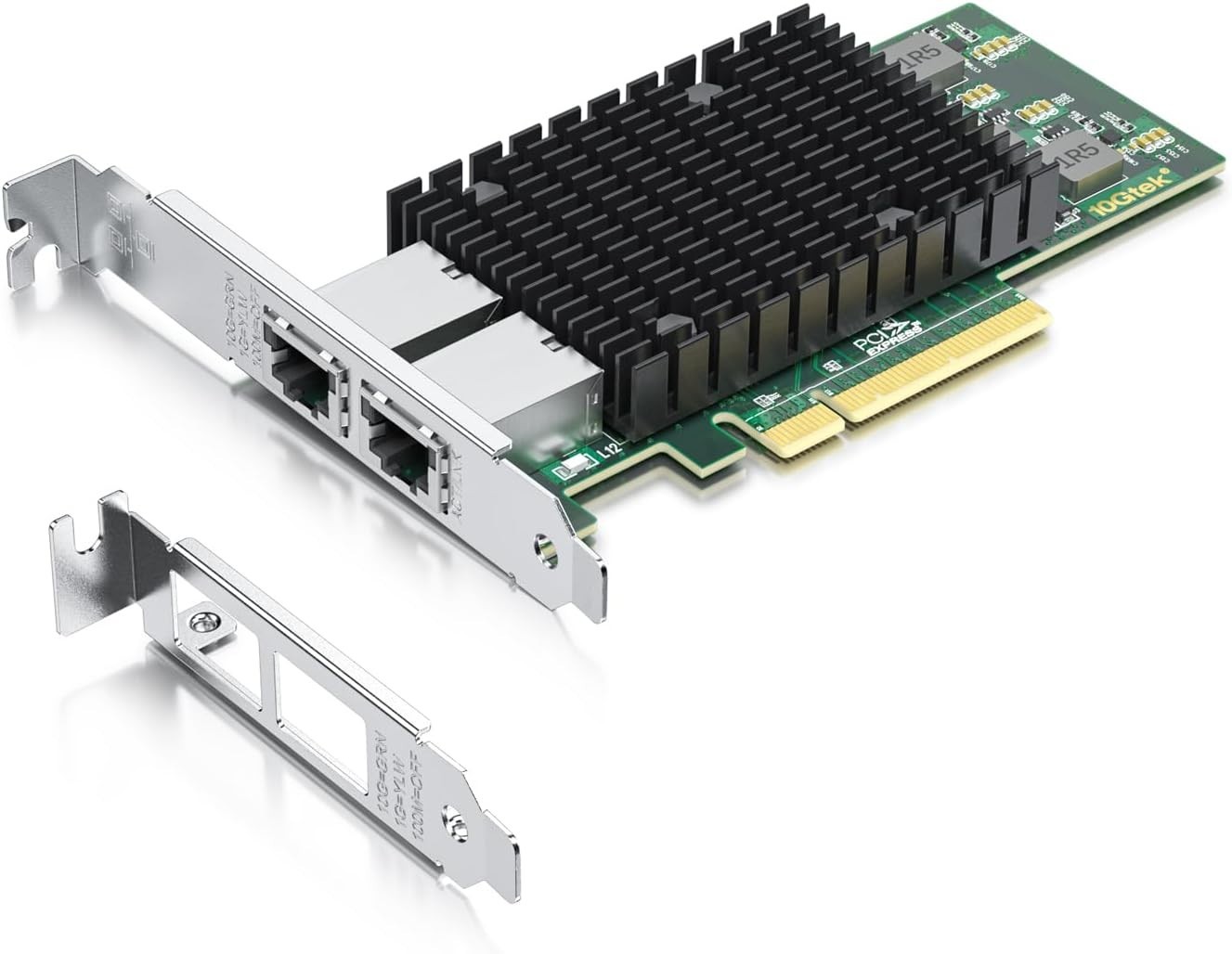 10Gb Dual RJ45 Port Network Card with X540 Controller, PCIe 2) 10G-X540-2T x1