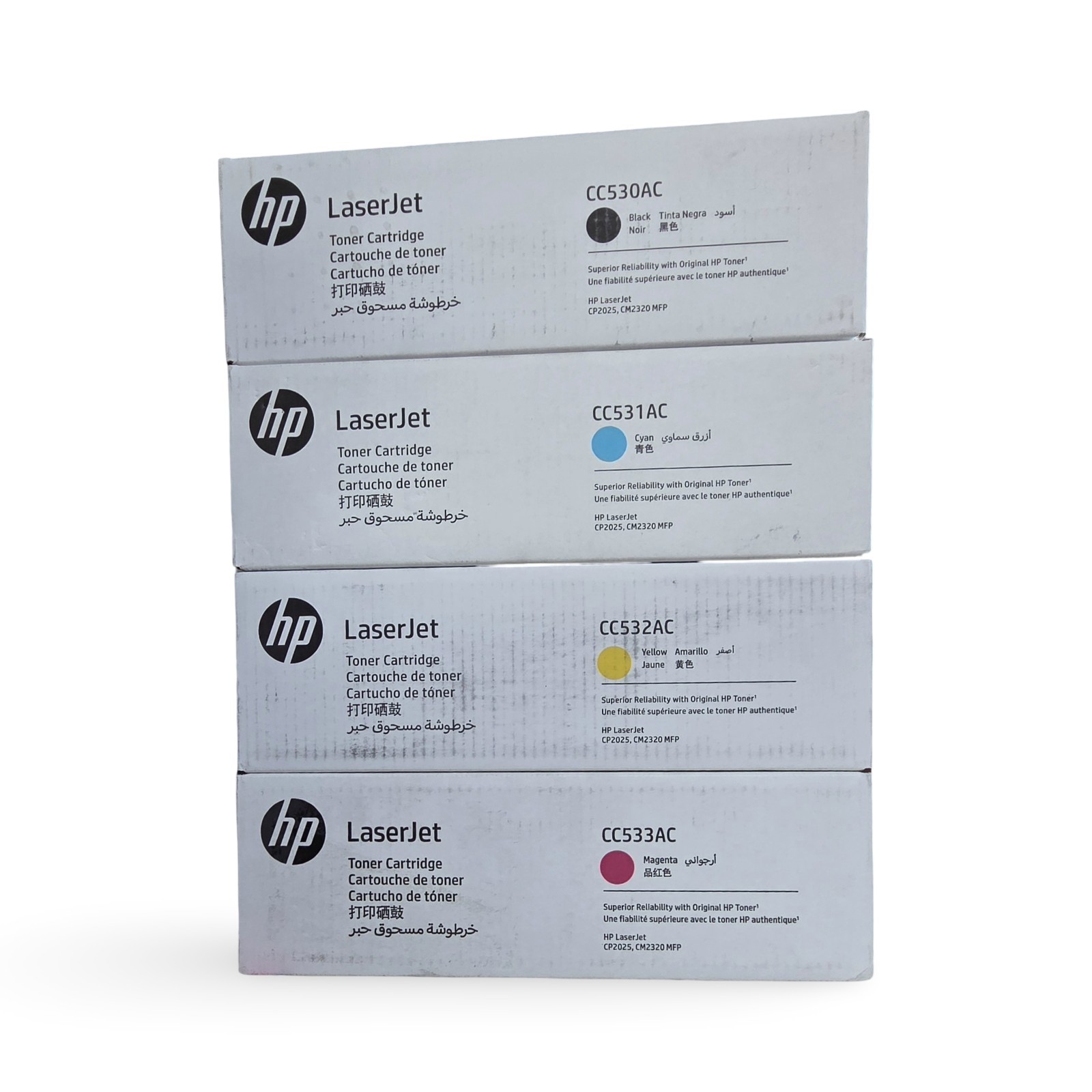 ​​Genuine HP 304A 4 Pack Toner Set Black Cyan Yellow Magenta CC530AC-CC533AC New