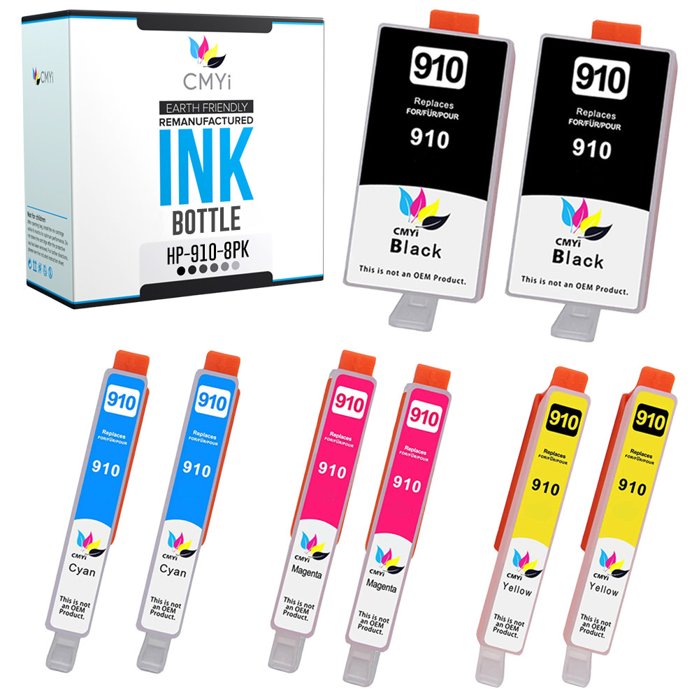 8PK Compatible HP 910 Printer Cartridges for HP OfficeJet 8012e 8015 8018 8022e