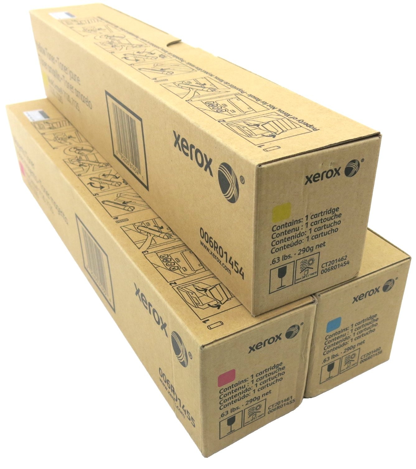Genuine New Toner SET 006R01454 006R01455 006R01456 New In Boxes