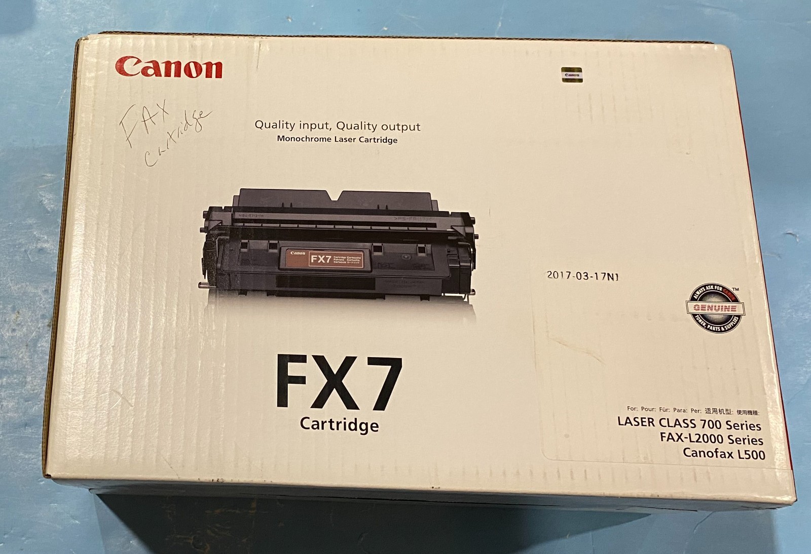 New Genuine Canon FX7 Toner (7621A001AA) for LC710 LC720i LC730i L500