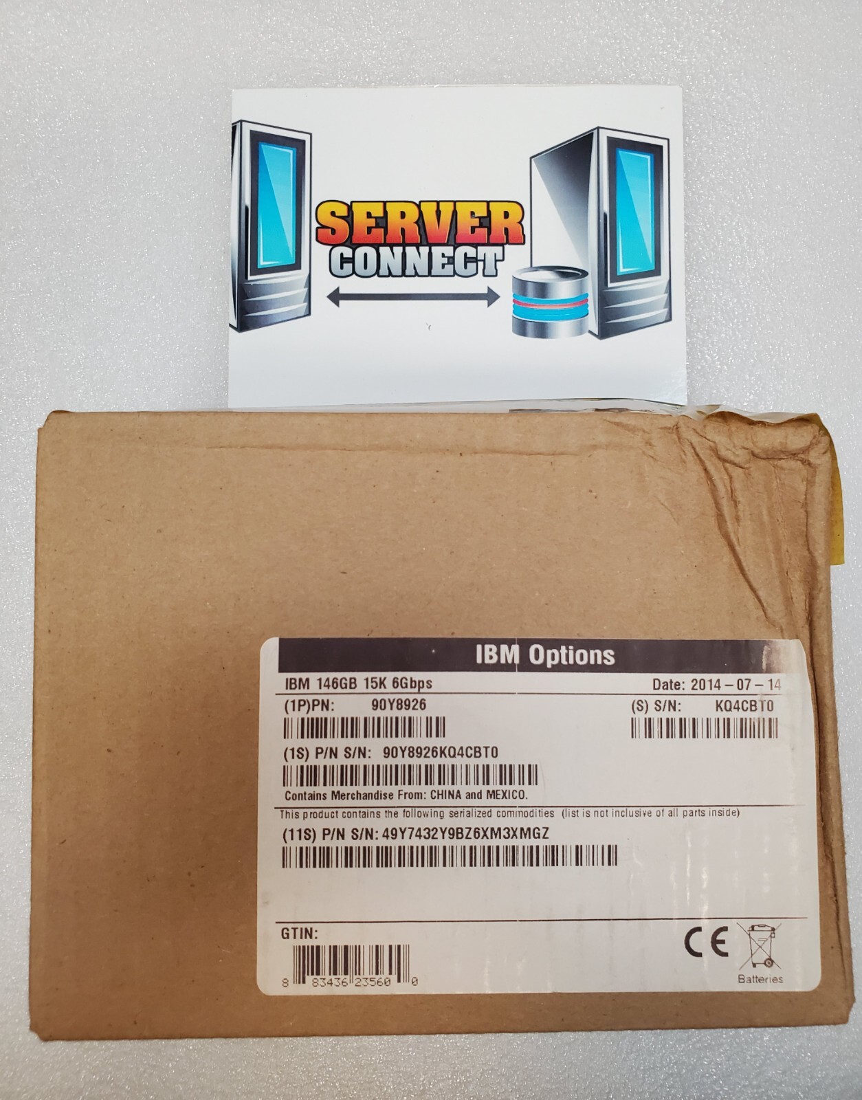LENOVO / IBM 90Y8926 90Y8927 IBM 146GB 15K 6Gb 2.5in SFF G2HS SAS HDD 00FN457