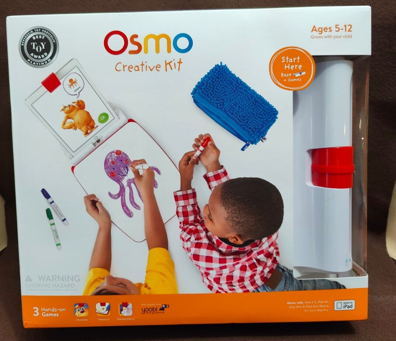 Osmo Creative Kit For iPad Ages 5-12 With 3 Hands-on Games