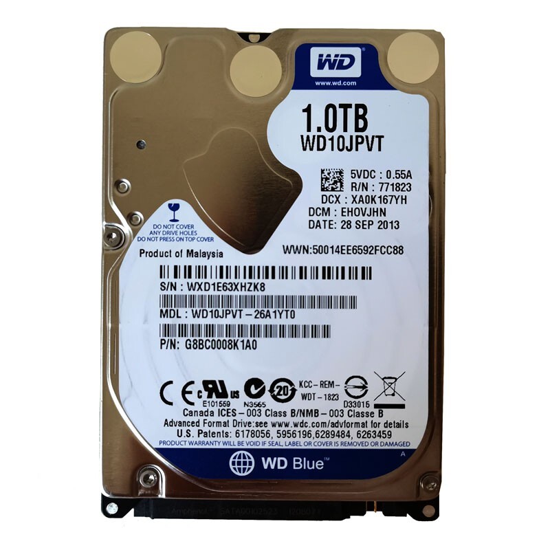 FOR FIT Western Digital 1TB WD10JPVT 5400RPM SATA 2.5" Laptop Internal HDD