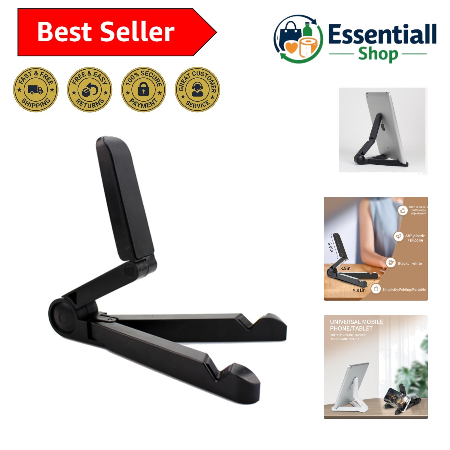 Versatile Caeithyo Portable Monitor & Tablet Holder - Sturdy, Adjustable Design