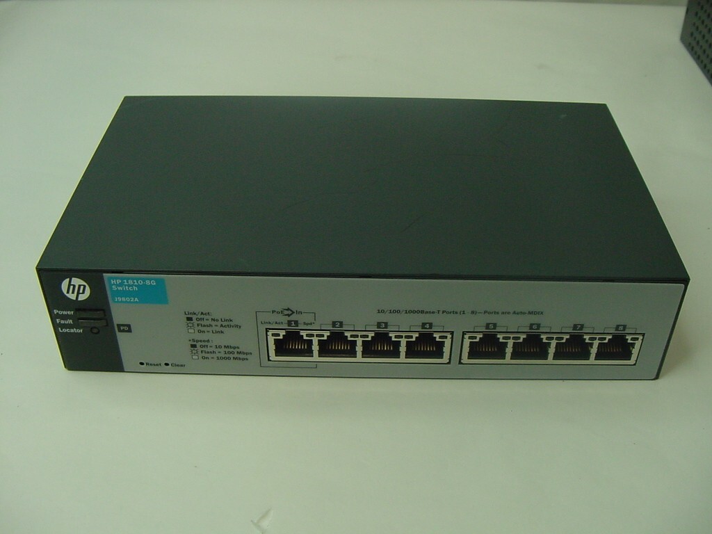 HP 1810-8G SWITCH J9802A - NO POWER CORD INCLUDED