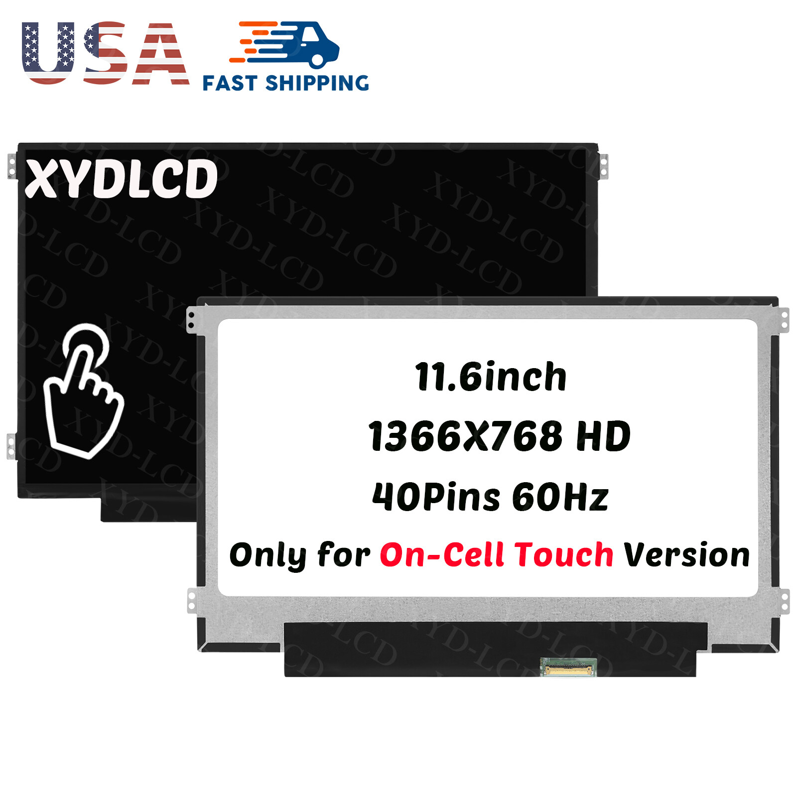 11.6in AUO LCD Screen Panel HD 1366x768 40Pins B116XAK01.0 On-Cell Touch AUO405C