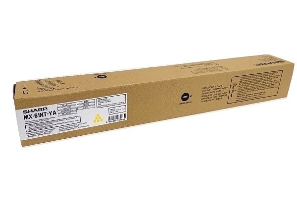 Genuine Sharp MX-61NTYA Yellow Toner. Brand New Sealed, We Ship Fast