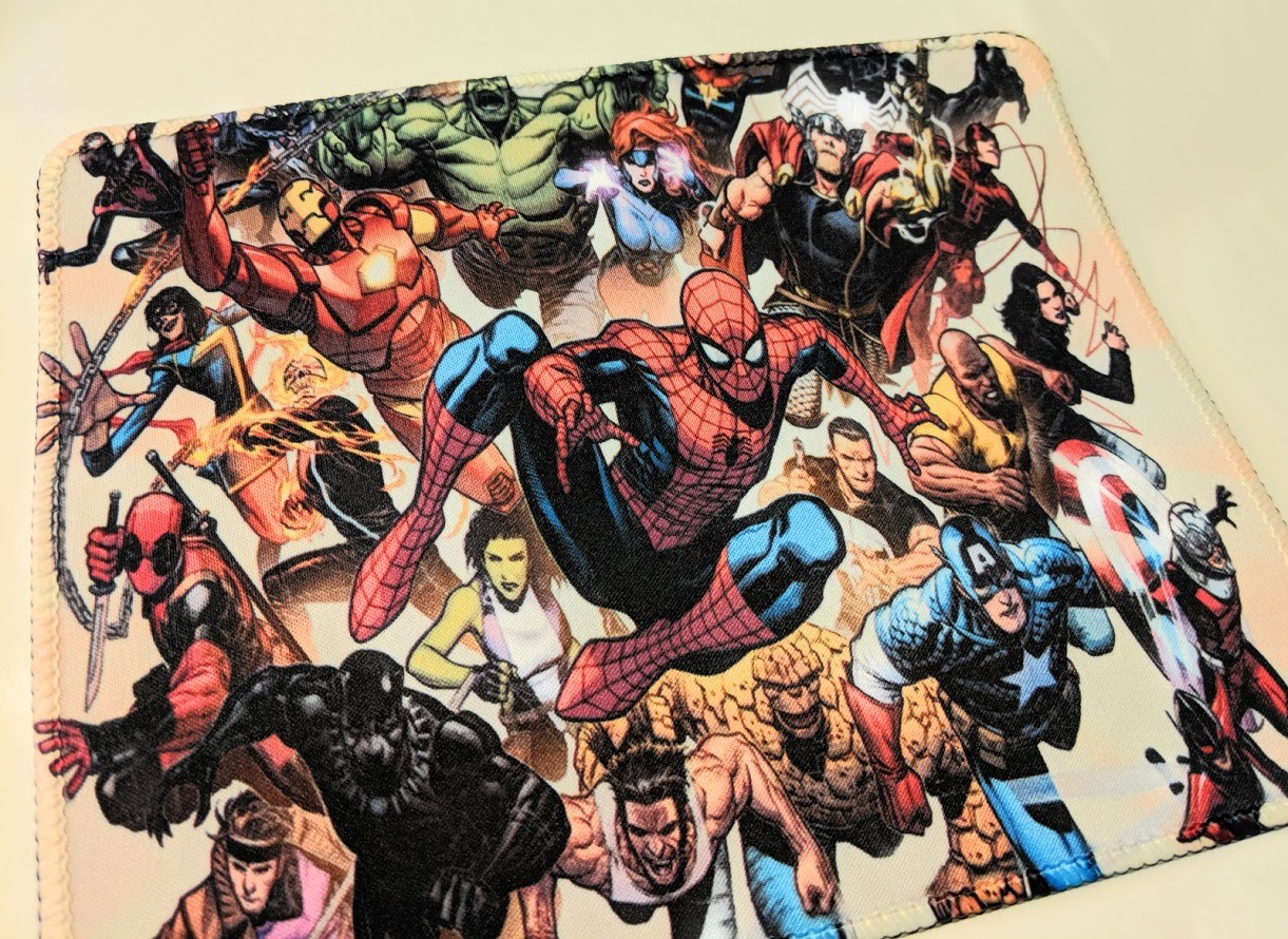 Marvel comics  deadpool luke cage hulk Anti slip optical COMPUTER MOUSE PAD 9x7"
