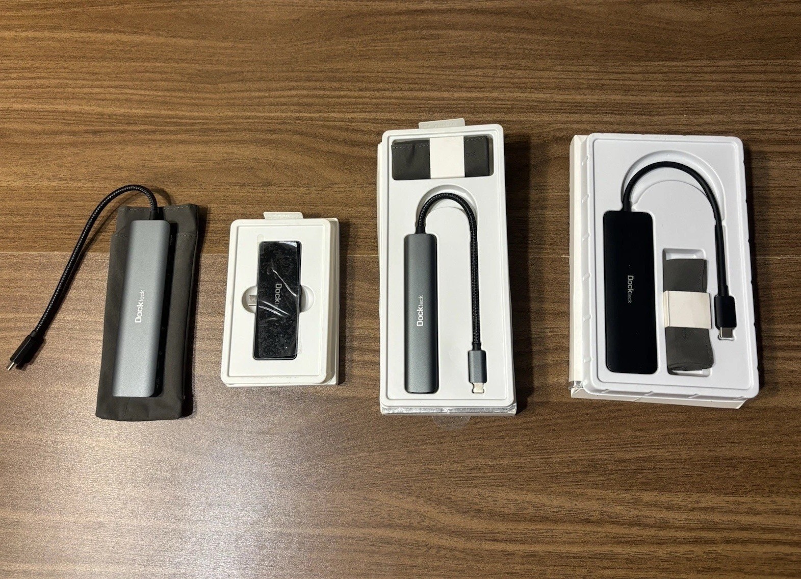Dockteck USB-C Hub Bundle 4-Pack: 5, 6, & 7-in-1 for iPad/PC New & Open Box Lot