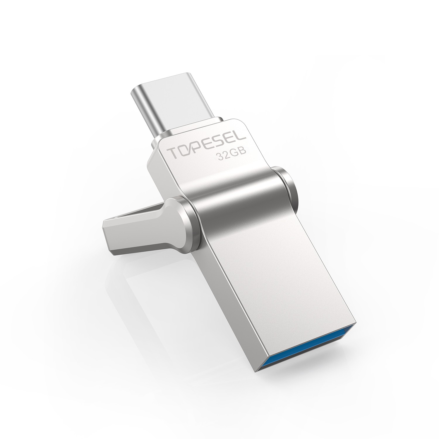 Metal Mini USB Sticks 3.0 Type C 2 In 1 32GB High Speed Flash Drive Memory Stick