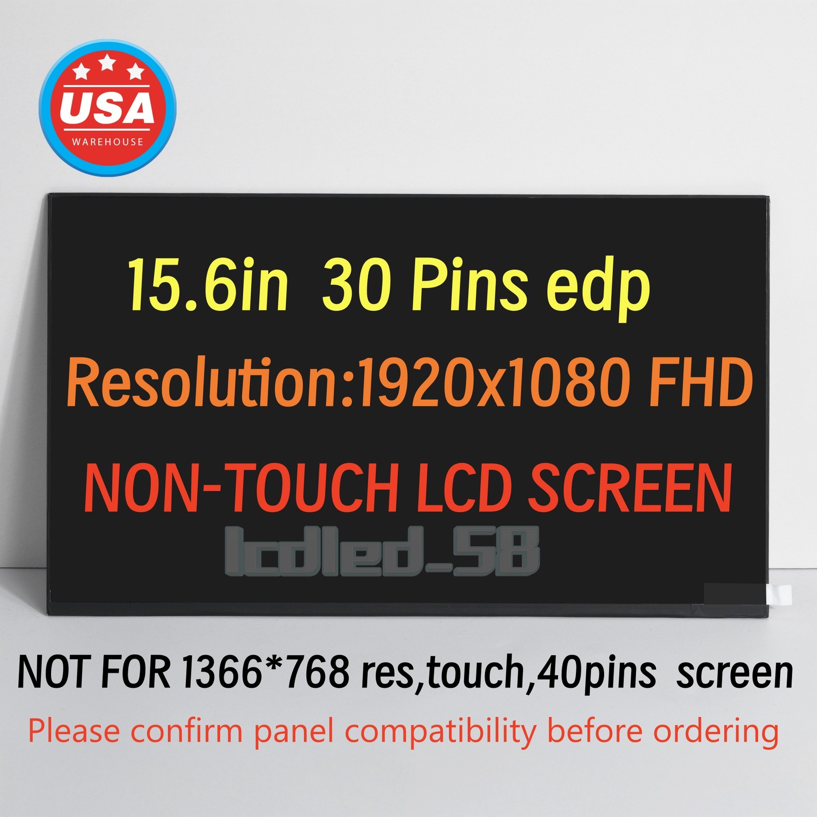LP156WFC(SP)(M1) LP156WFC-SPM1 LED LCD Screen FHD 1920x1080 Display 15.6" 30pin