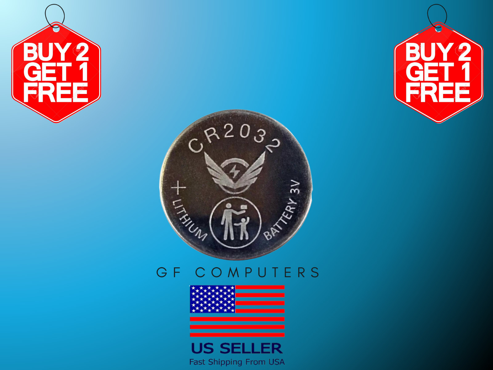 CR2032 Lithium Battery 3V (1 pcs) Bateria expire 2027 US Seller