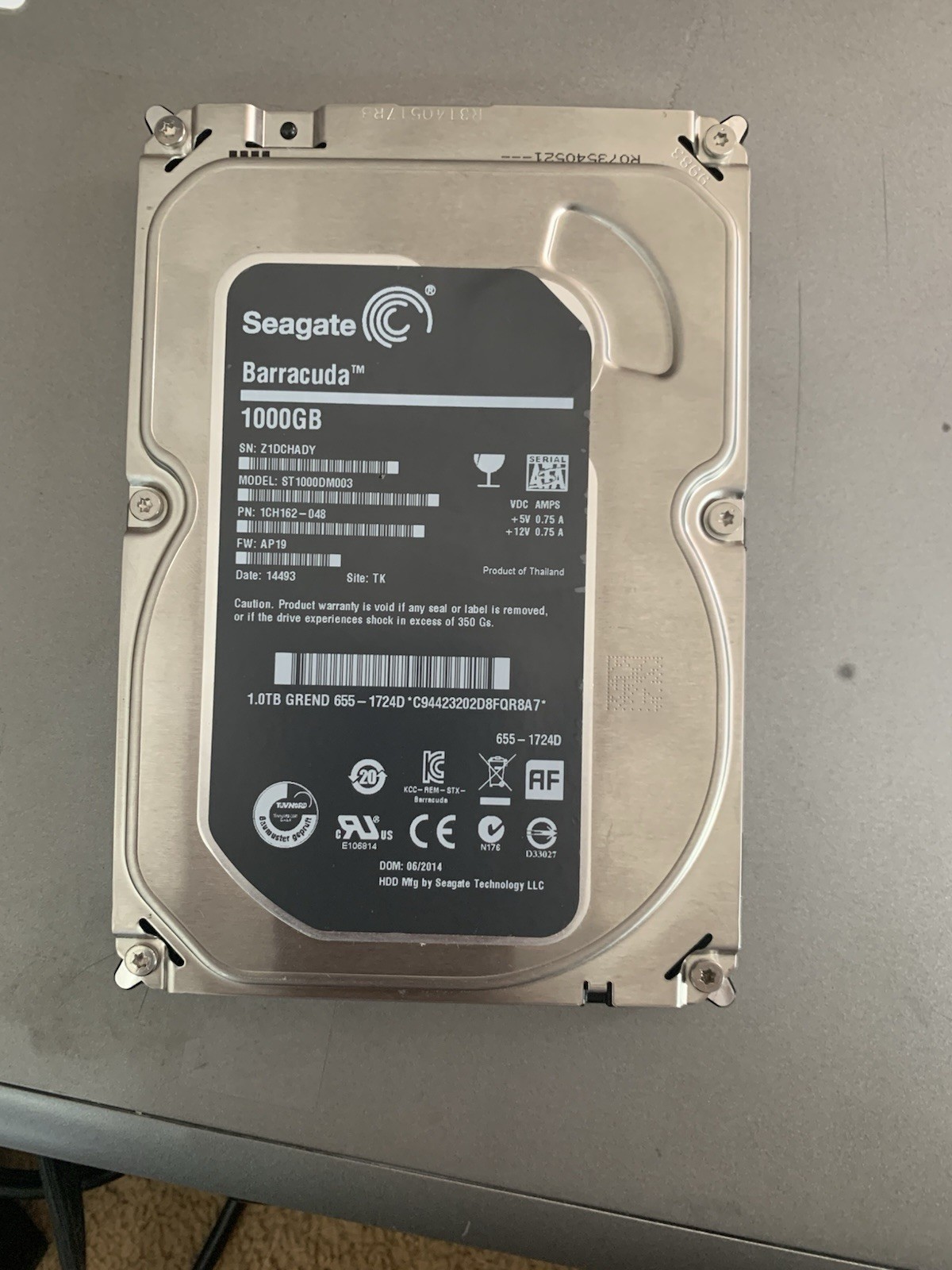 Seagate Barracuda ST1000DM003 3.5" SATA HDD Hard Drive